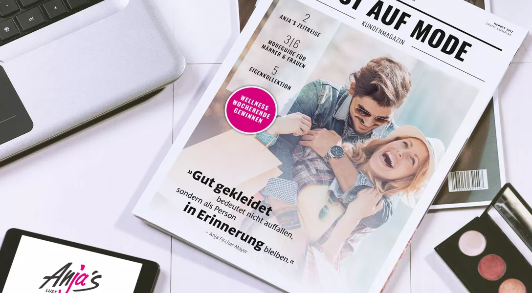 die kws konzipiert die Prospektwerbung für Anja's Lust auf Mode