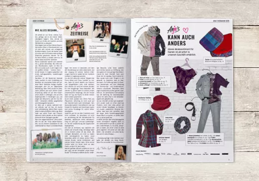 Innenseiten Prospekt für Anja's Lust auf Mode, Layout und Design by kws