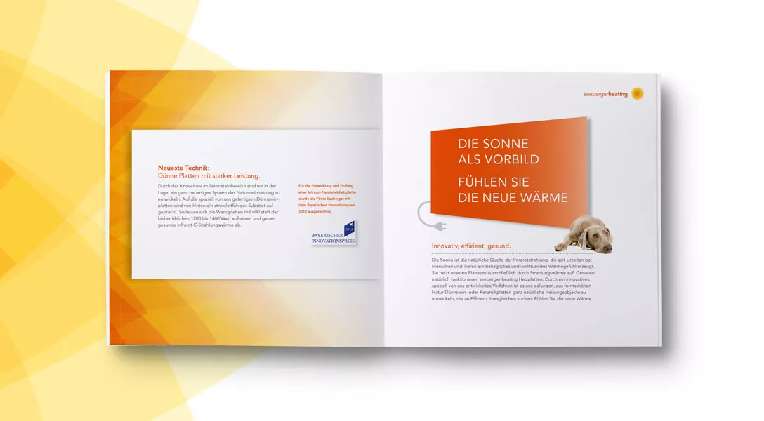 kwswerbung Aufbau Seeberger Heating Magazin Katalog print ci