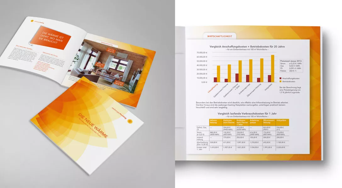 kwswerbung seeberger heating  logo design gestaltung ci