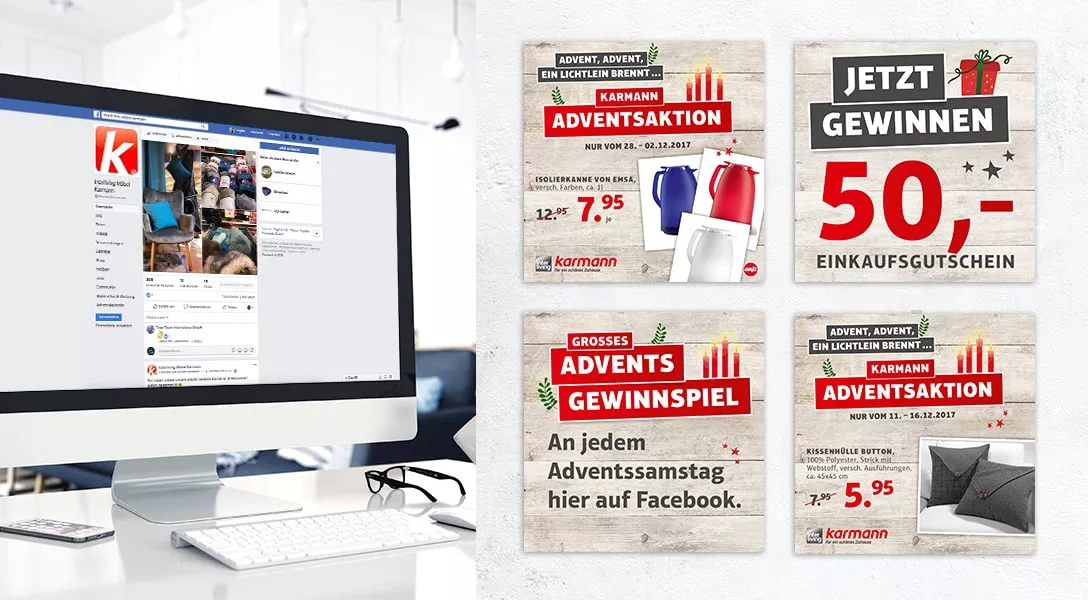 kws kreativimkrater betreut Social Media für Möbel Karmann