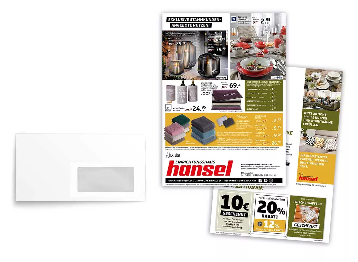 kws macht Stammkunden-Mailings für Möbel Hansel