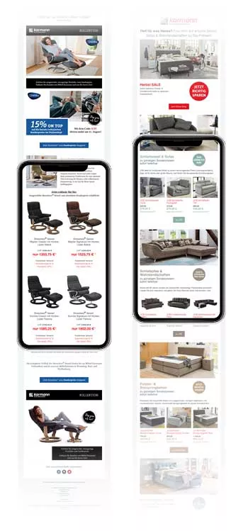 kws kreativimkrater erstellt E-Mail Newsletter für den Möbelhandel