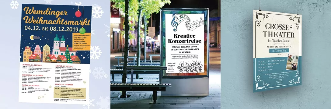 kws werbe sevice - stadt wemding plakate