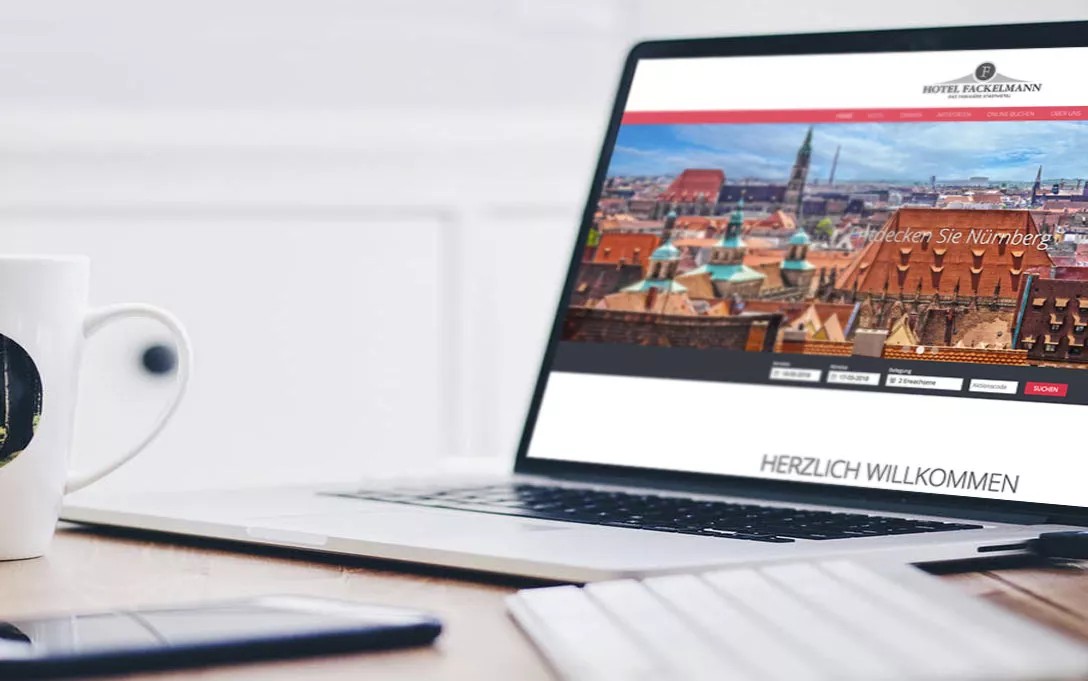 kws werbung - neuer aufbau einer webseite fuer hotel fackelmann