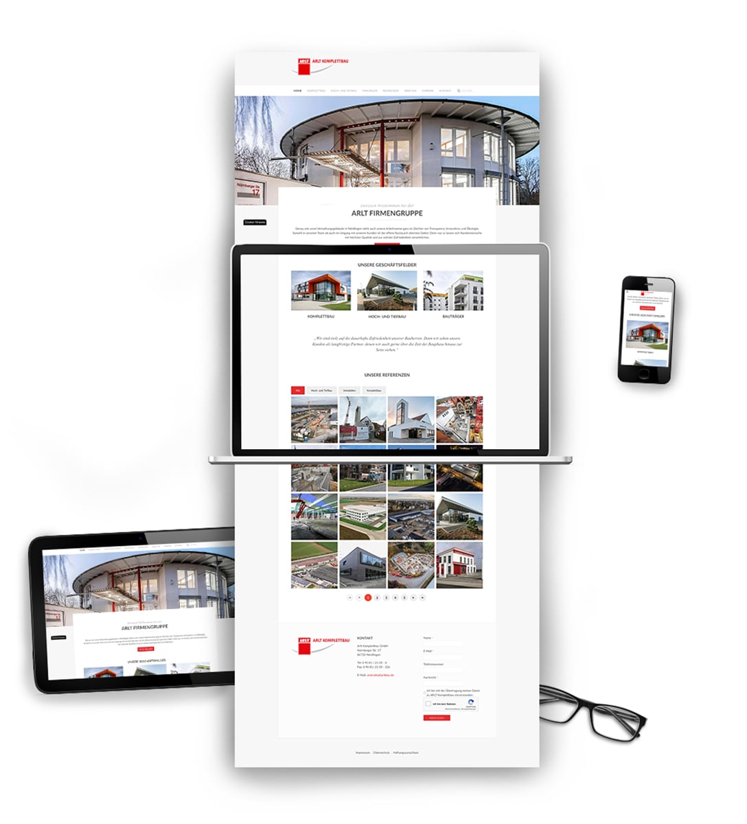 kwswerbung Aufbau Webseite mit Navigation