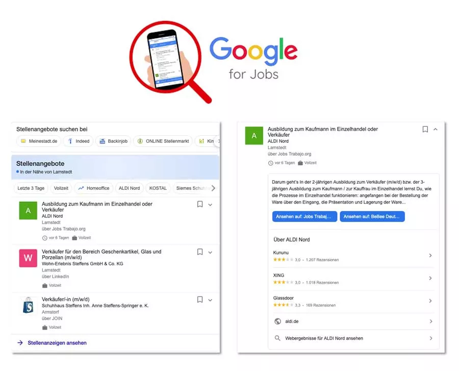 kws intergiert Online Stellenangebote mit Google for Jobs