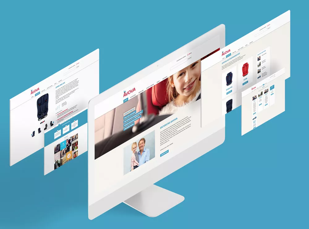 kws werbe service - webdesign fuer avova - kindersitze made in germany